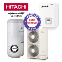 HITACHI pro topení 11 - 14 kW + externí zásobník